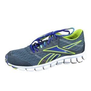 Reebok SmoothFlex Ride 3.0 EX Women Running Shoe‎ Size 9 Athletic Gray Blue Lime